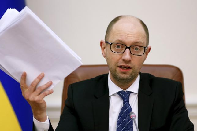 Ukraine's PM Yatseniuk attends government meeting in Kiev