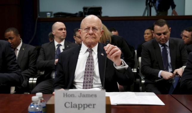 U.S. Director of National Intelligence James Clapper takes his seat to testify in a House Appropriations hearing on "World Wide Threats" on Capitol Hill in Washington