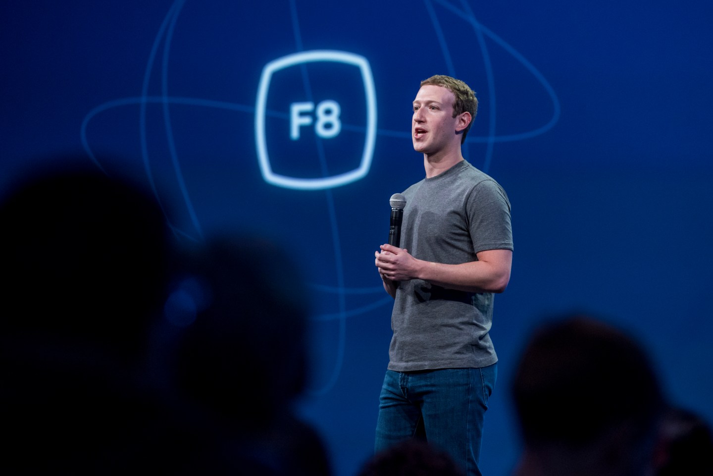 Facebook CEO Mark Zuckerberg at Facebook&#8217;s F8.