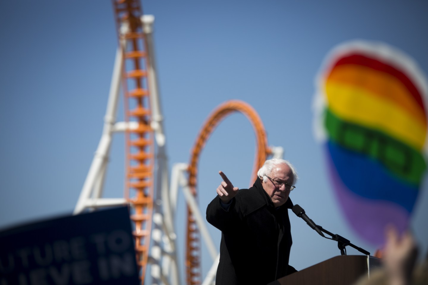 Presidential Candidate Bernie Sanders Holds Coney Island Campaign Rally