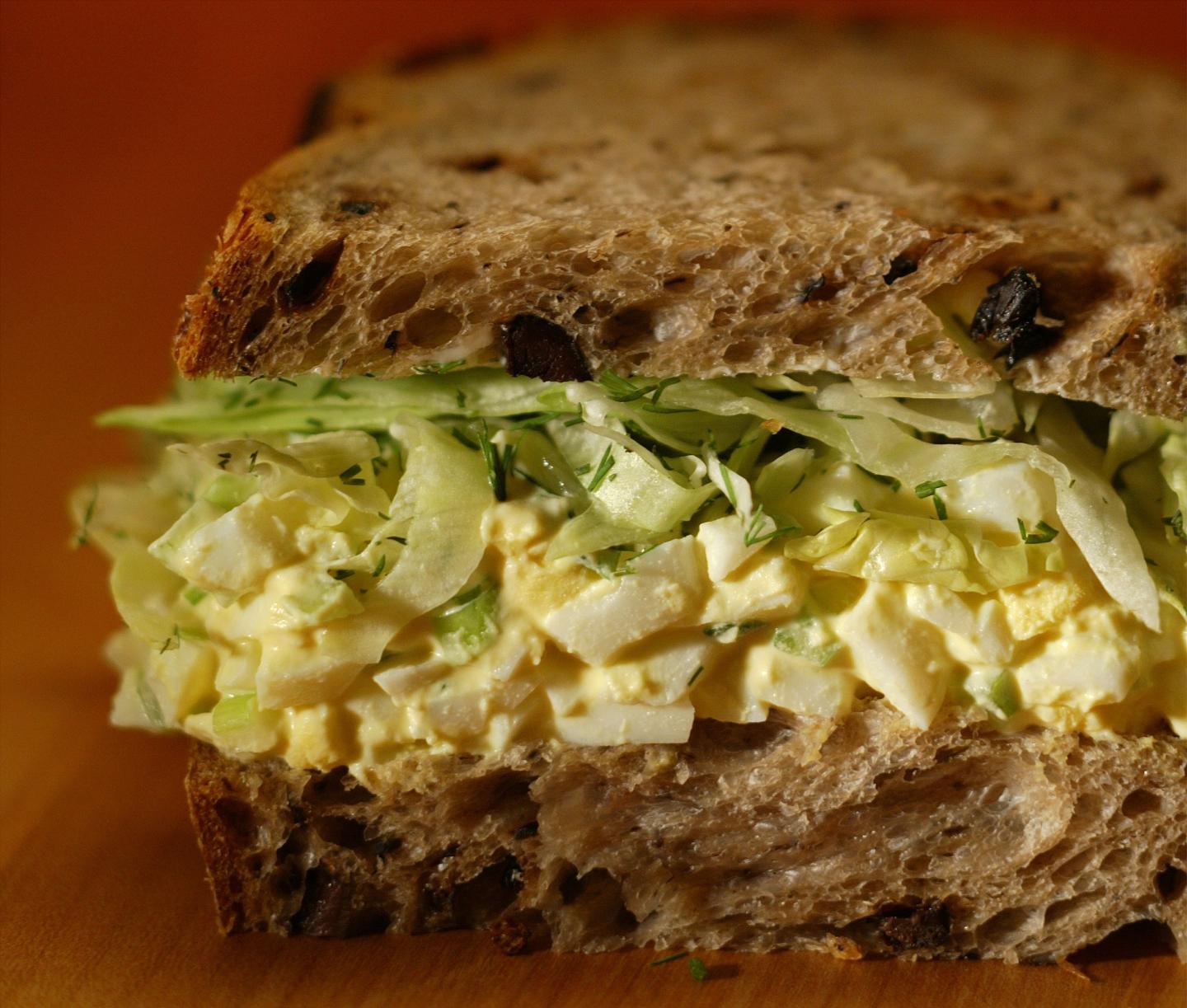 Deviled Egg salad sandwich.