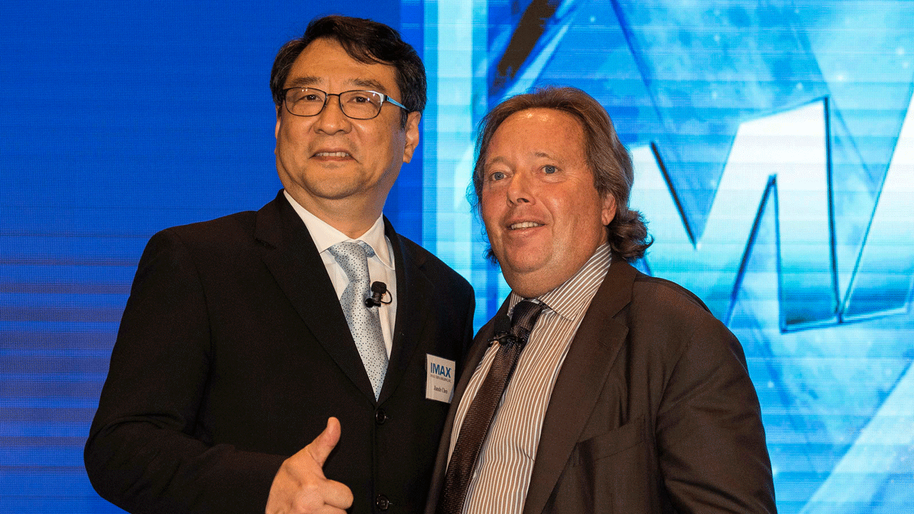 IMAX CEO Richard L. Gelfond on the right.