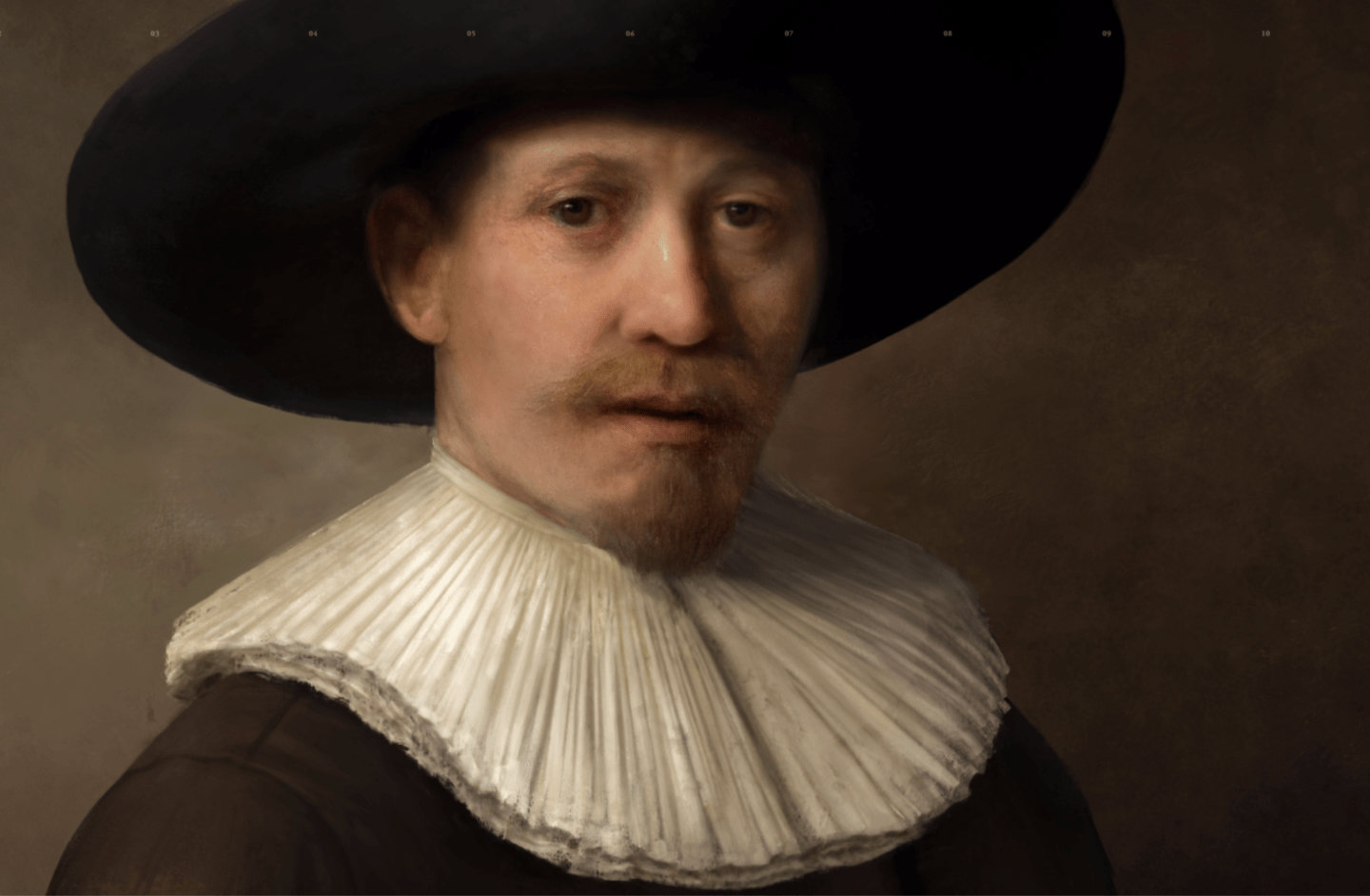 The Next Rembrandt, a computer-generated portrait in the style of the old master.