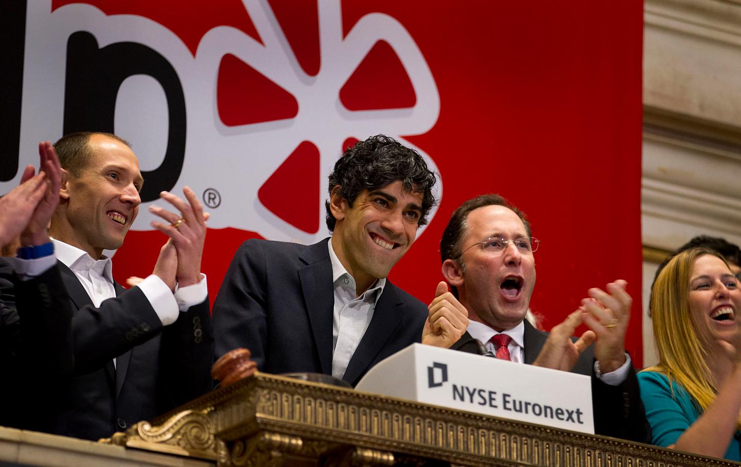 Yelp CEO Jeremy Stoppelman Rings The Opening Bell At The NYSE