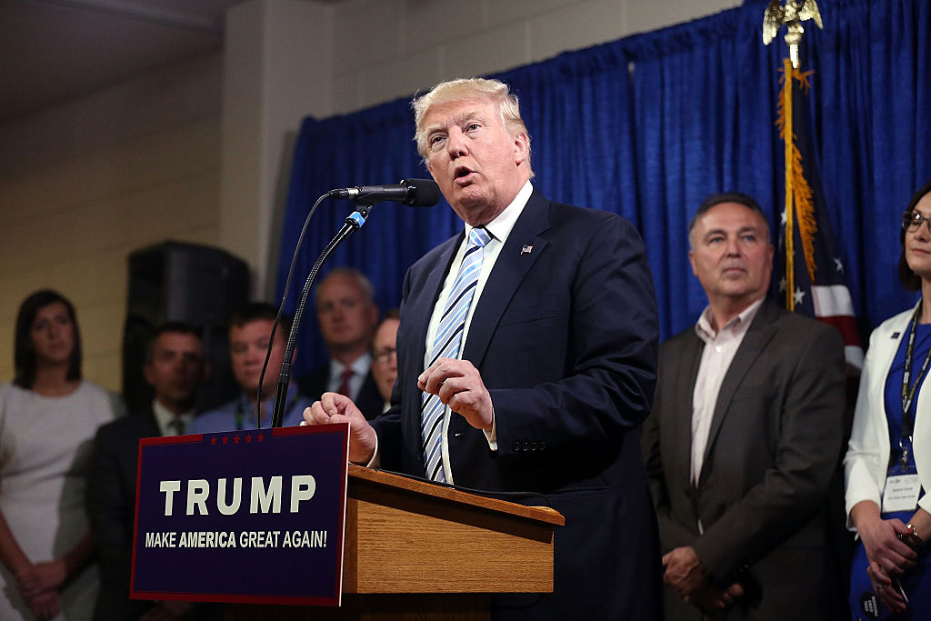 Donald Trump Attends Petroleum Conference In North Dakota