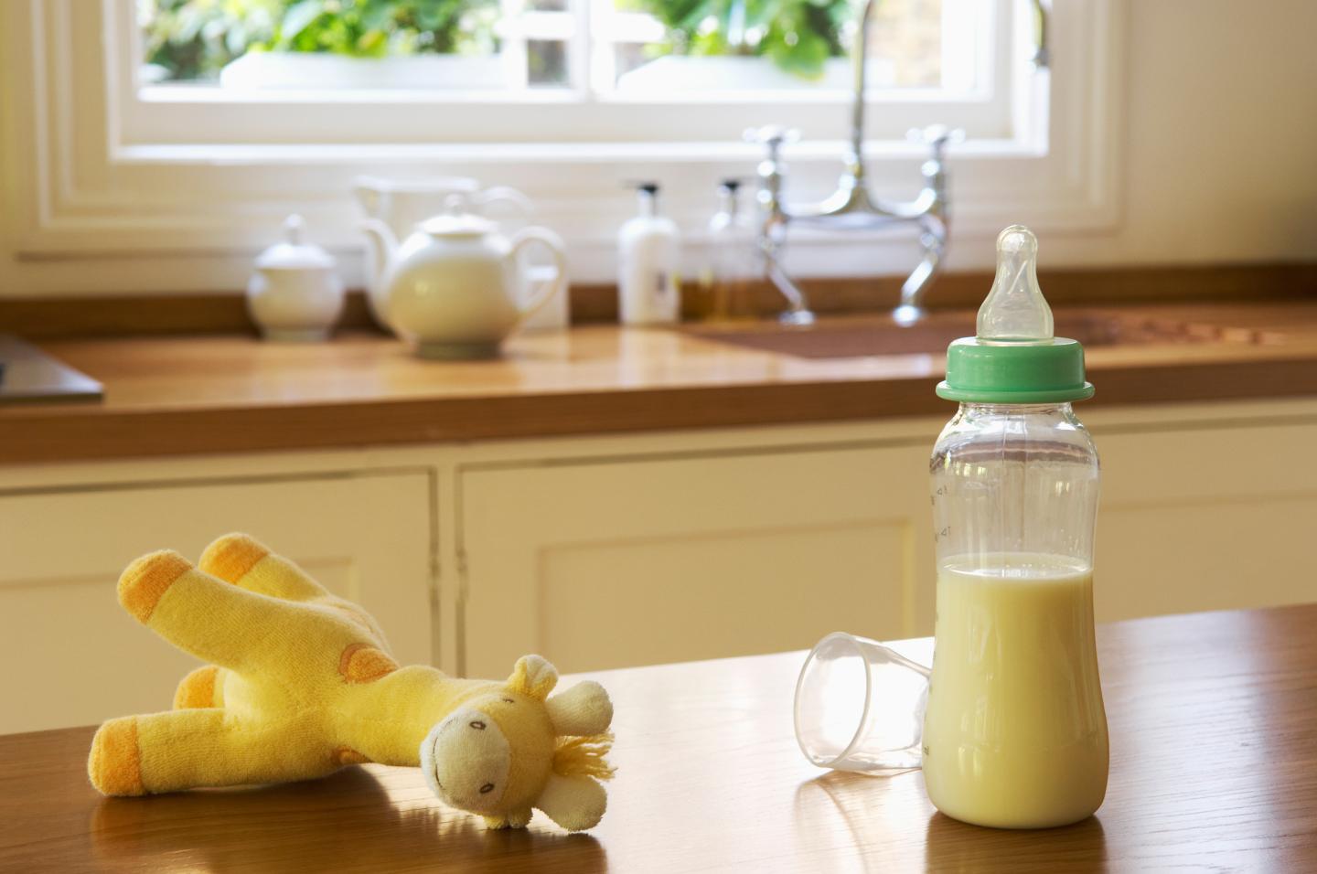 Baby Items on Kitchen Counter