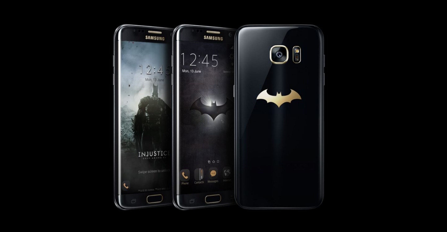 Samsung's Batman-themed Galaxy S7 Edge variant.