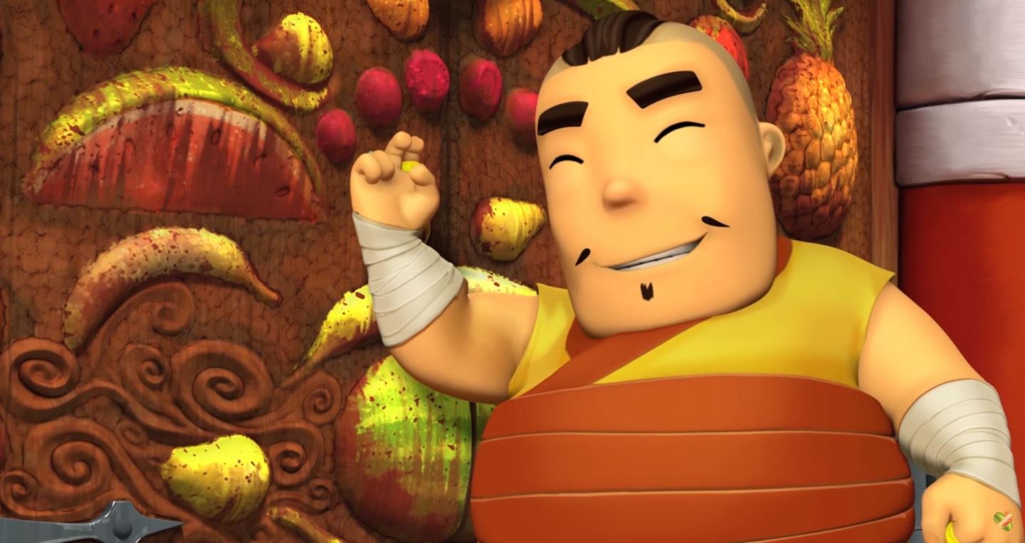 Still from promotional Fruit Ninja animation.