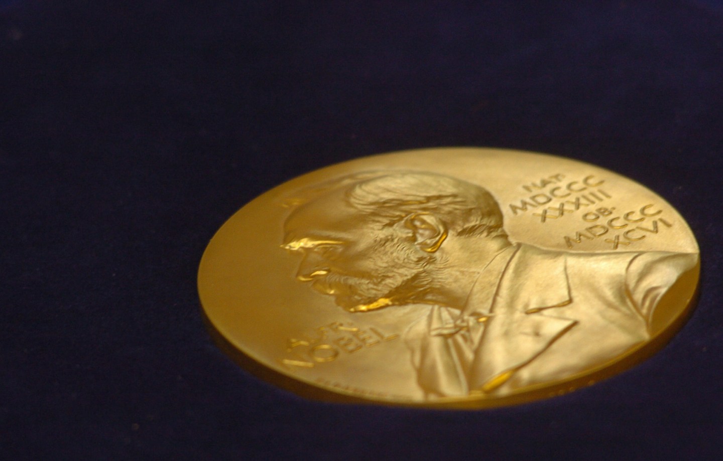 The gold replica of the Nobel medal is o