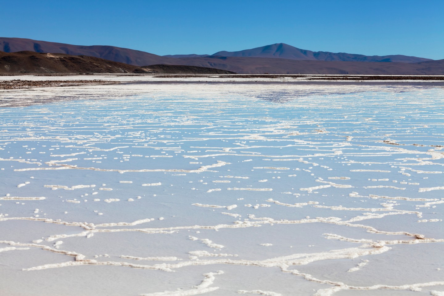 Minera del Altiplano, lithium mine at saltlake Salar del Hombre Muerto, (approx. 3.800 m a.s.l.), Province Catamarca, Argentina, South America