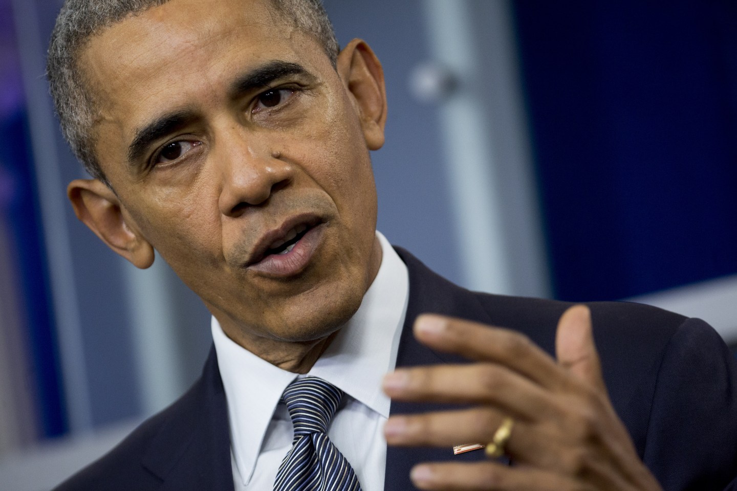 President Barack Obama Makes Statement On The Economy