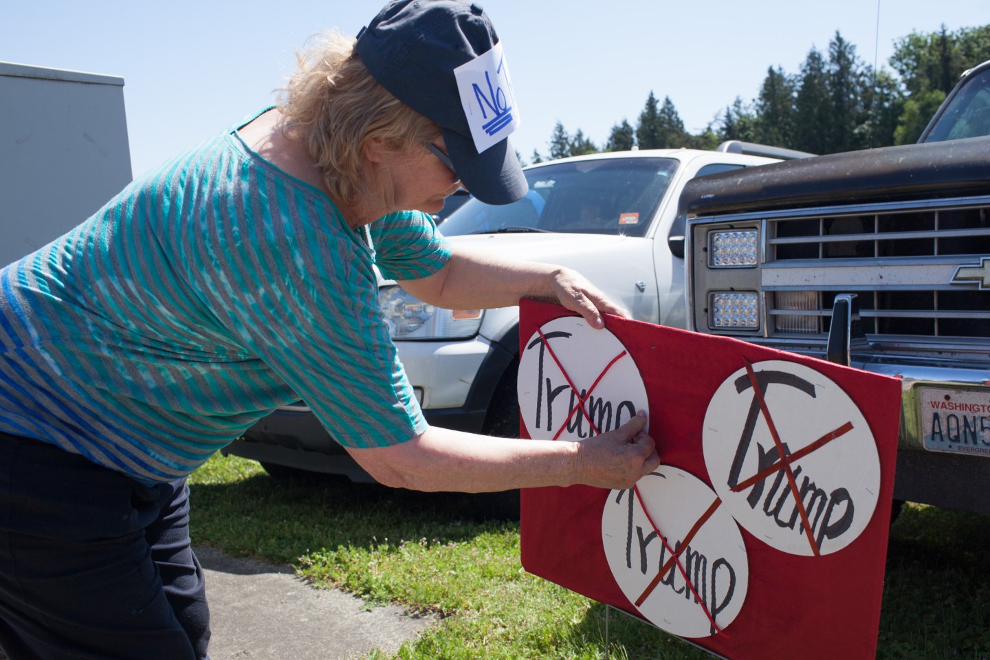 GOP Republican Candidate Donald Trump Holds Rally In Lynden, Washington