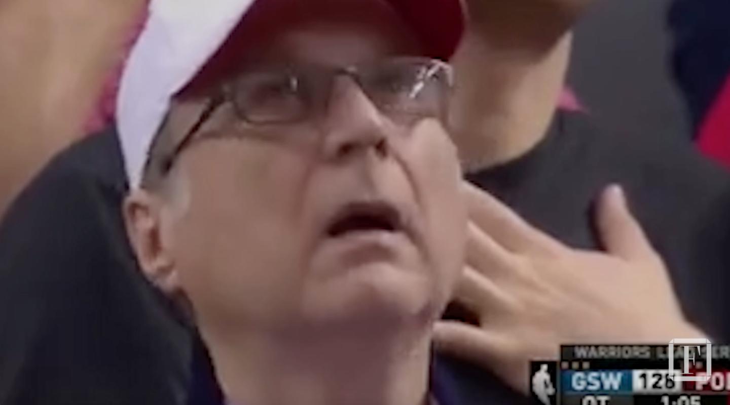 Watch Paul Allen’s Meme-Inspiring Reaction as Stephen Curry Crushes His Basketball Team