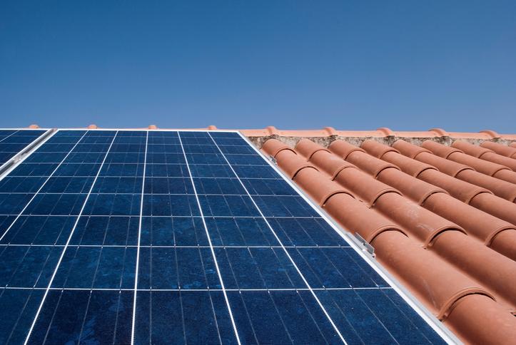 Solar panel on the roof