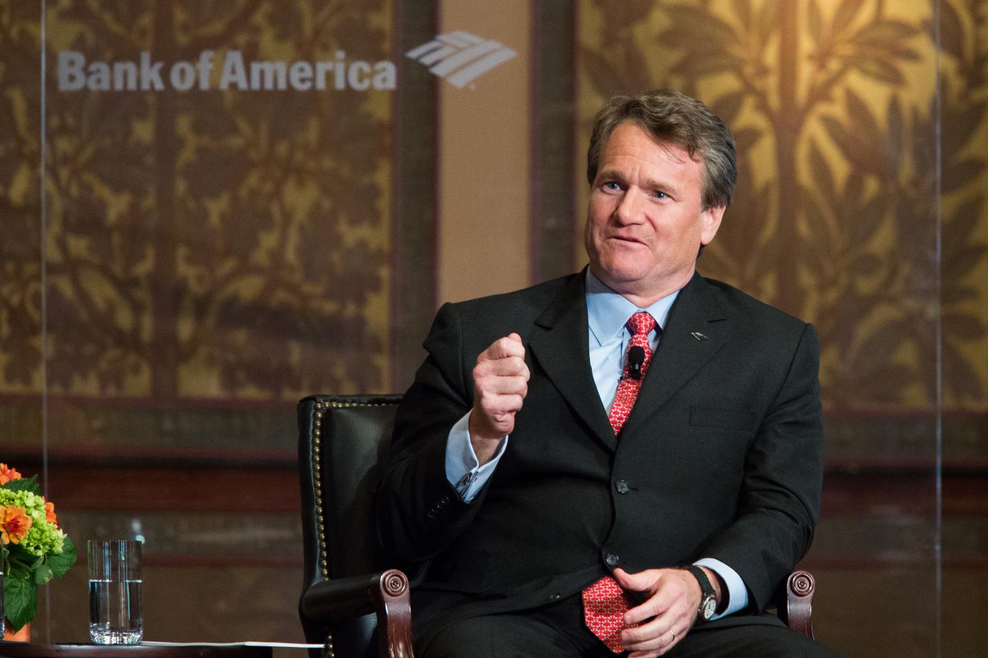 Warren Buffett And BofA CEO Brian Moynihan Speak At Georgetown University