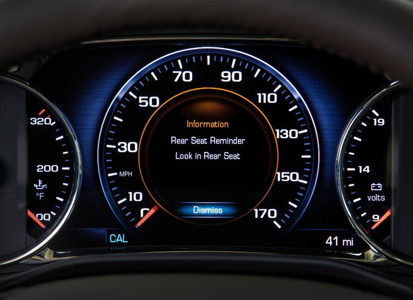 Rear Seat Reminder alert