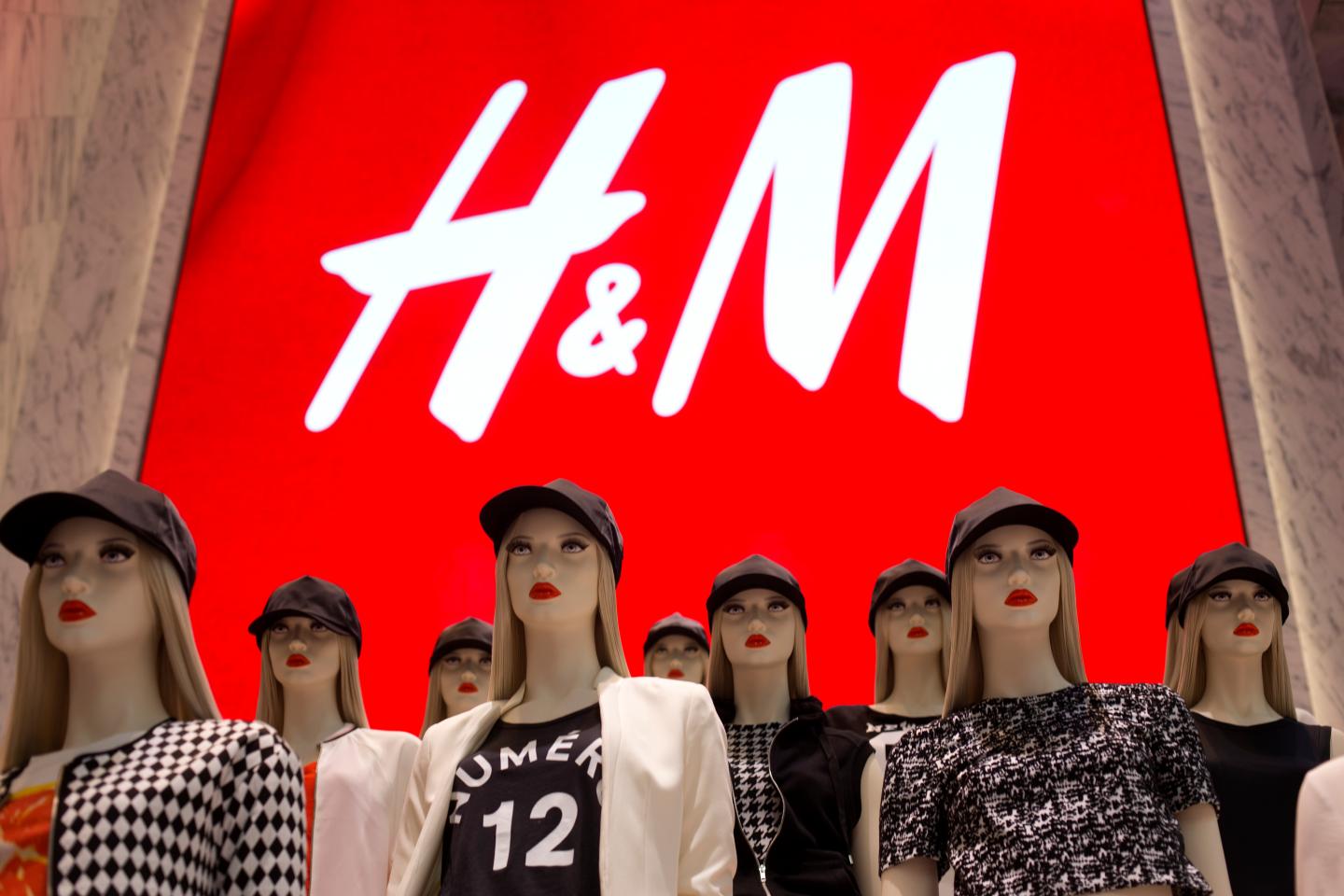 Shoppers Inside H&amp;M During The Grand Opening Of New Flagship Store on Fifth Avenue