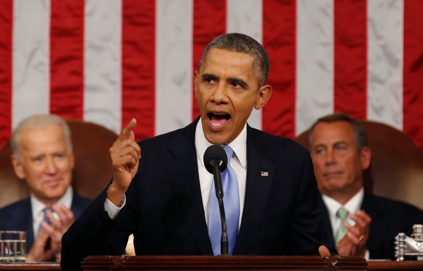 President Obama Delivers State Of The Union Address At U.S. Capitol