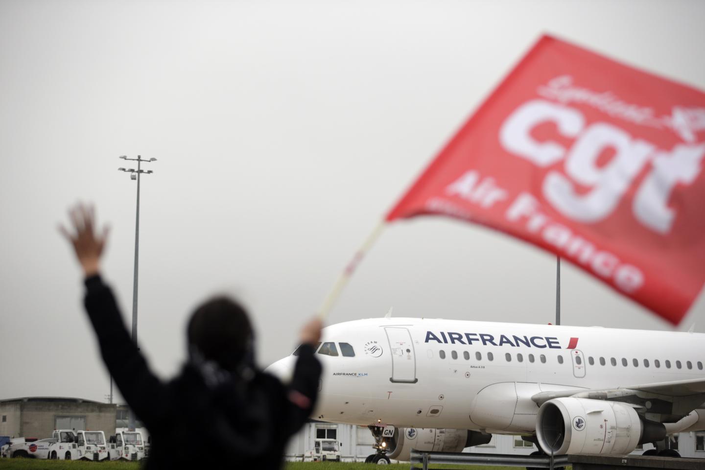 FRANCE-AVIATION-AIR-FRANCE-DEMO