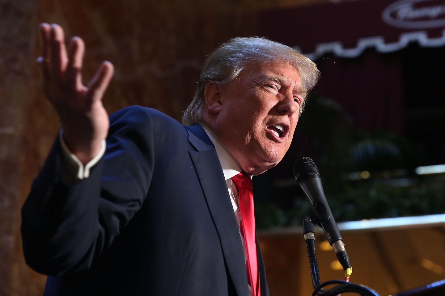 Donald Trump Holds Press Conference On His New Book "Crippled America"