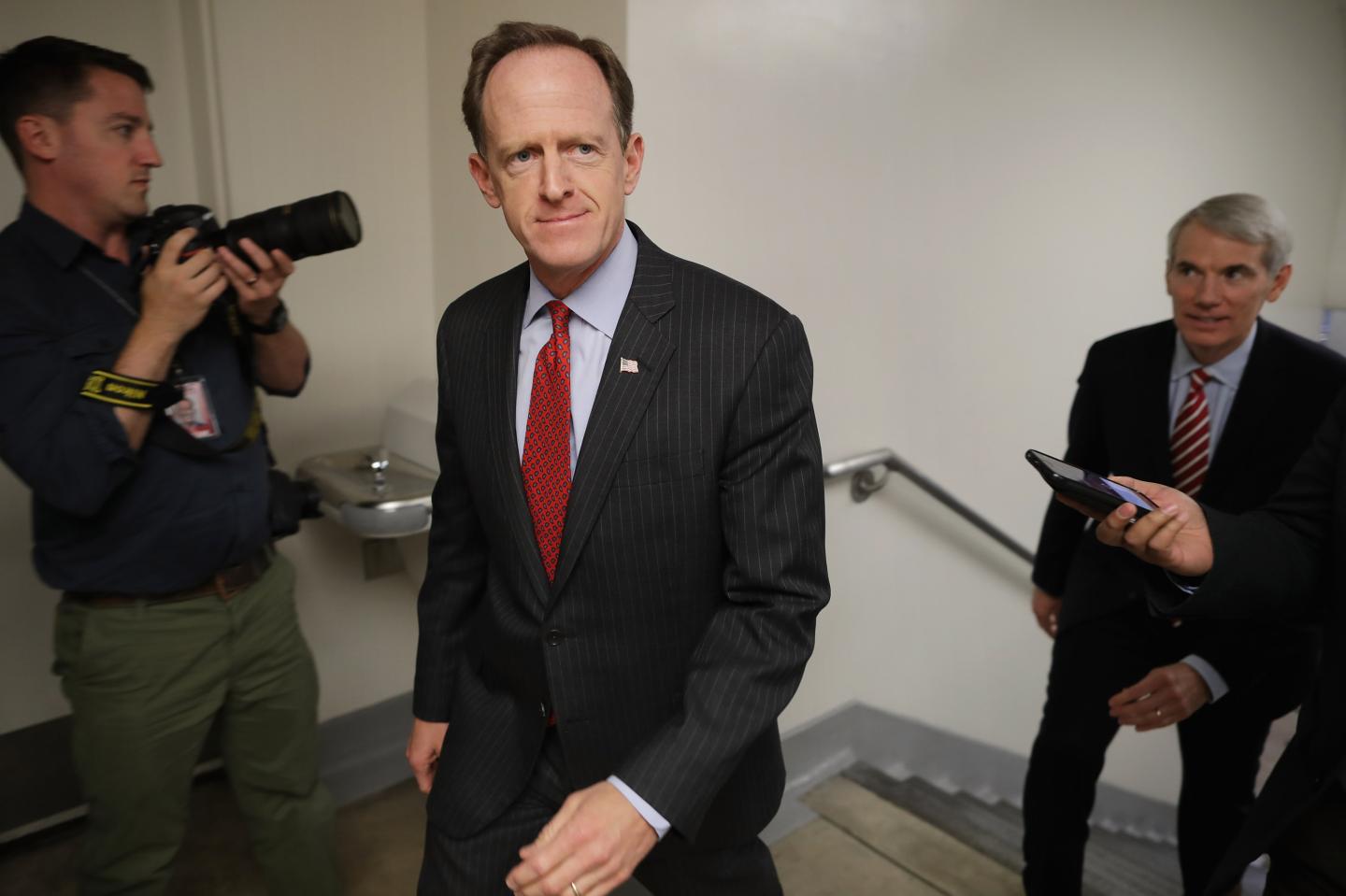 Senate Legislators Speak To The Press After Weekly Policy Luncheons