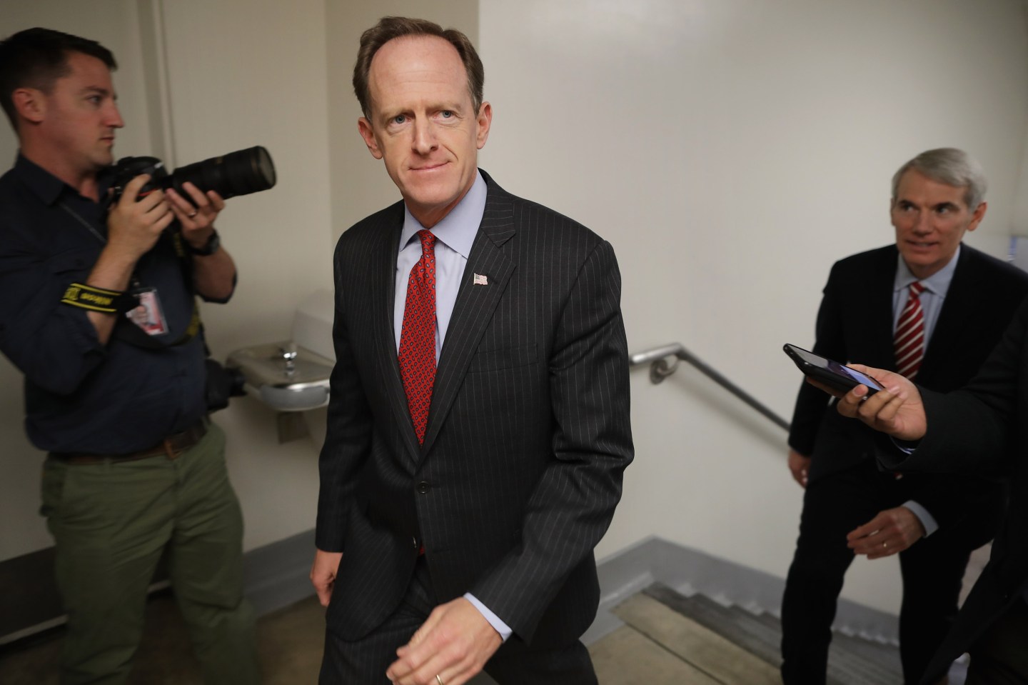 Senate Legislators Speak To The Press After Weekly Policy Luncheons