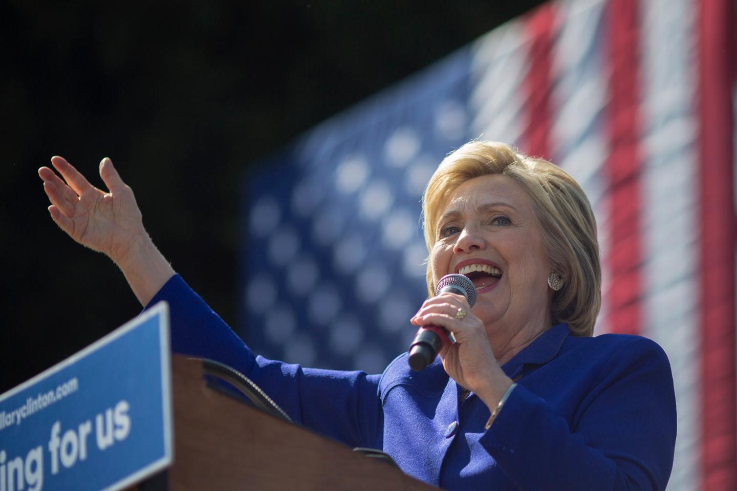 Hillary Clinton Attends Get Out The Vote Rally In Los Angeles