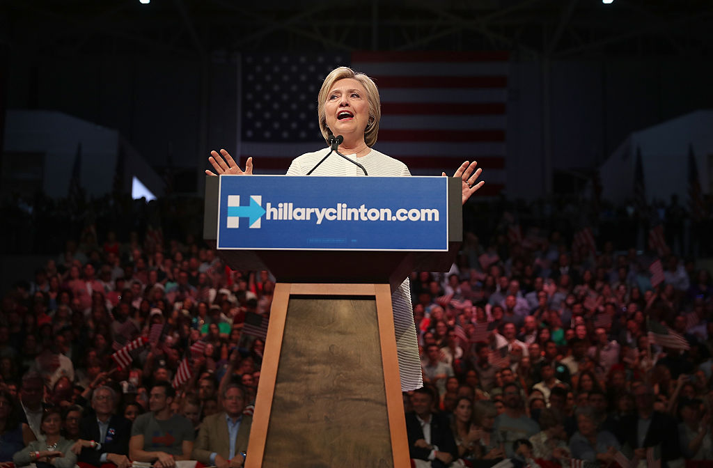 Hillary Clinton Holds Primary Night Event In Brooklyn, New York