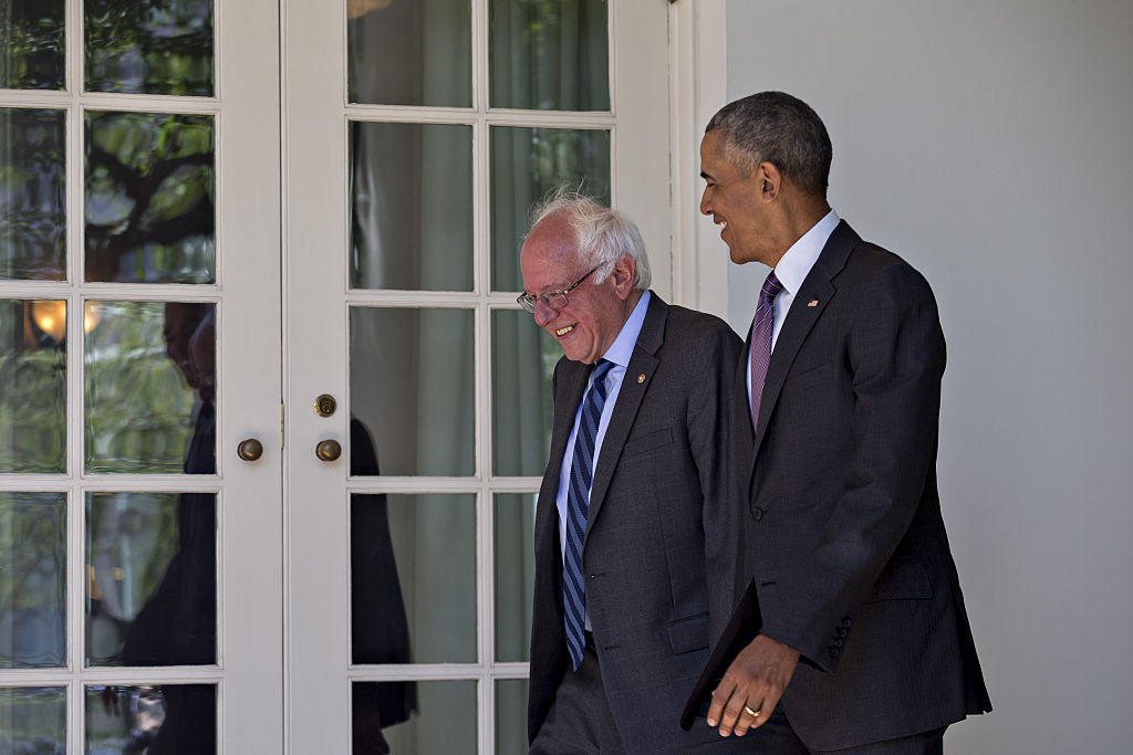 President Obama Meets With Presidential Candidate Bernie Sanders At White House