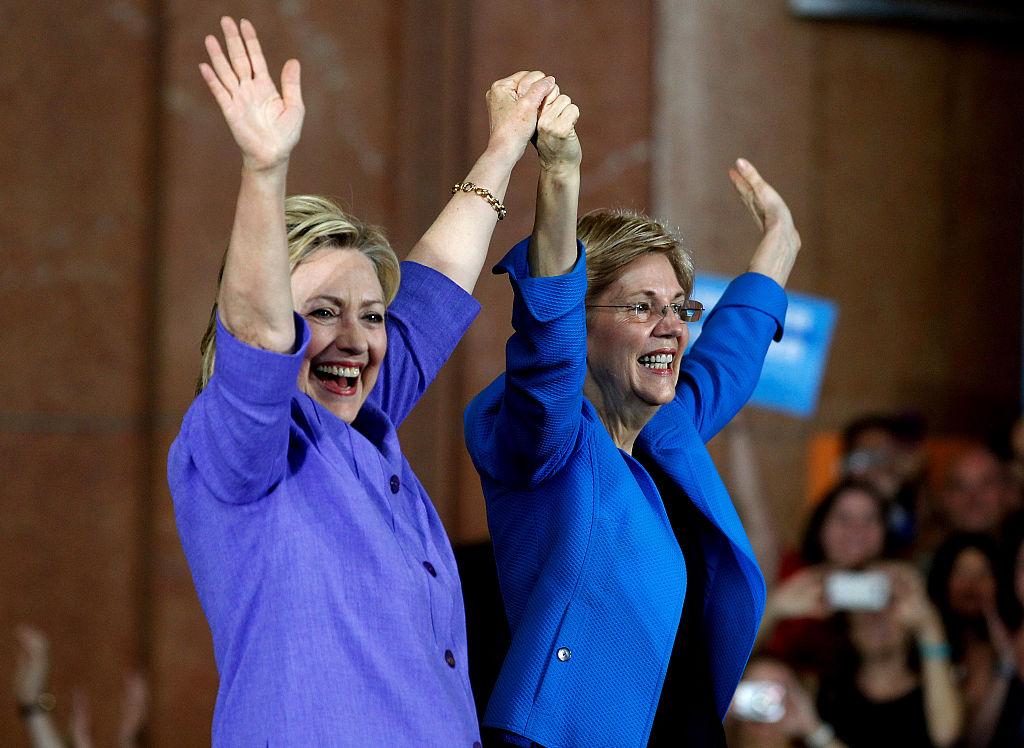 Elizabeth Warren Campaigns With Hillary Clinton In Cincinnati