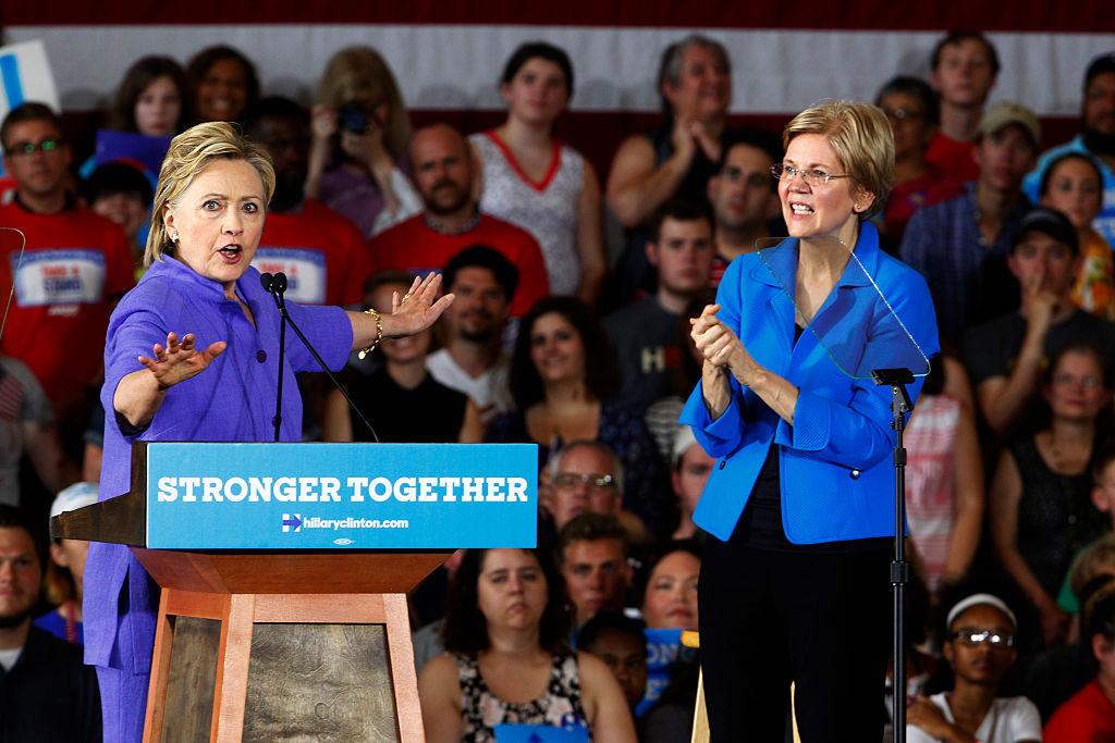 Elizabeth Warren Campaigns With Hillary Clinton In Cincinnati