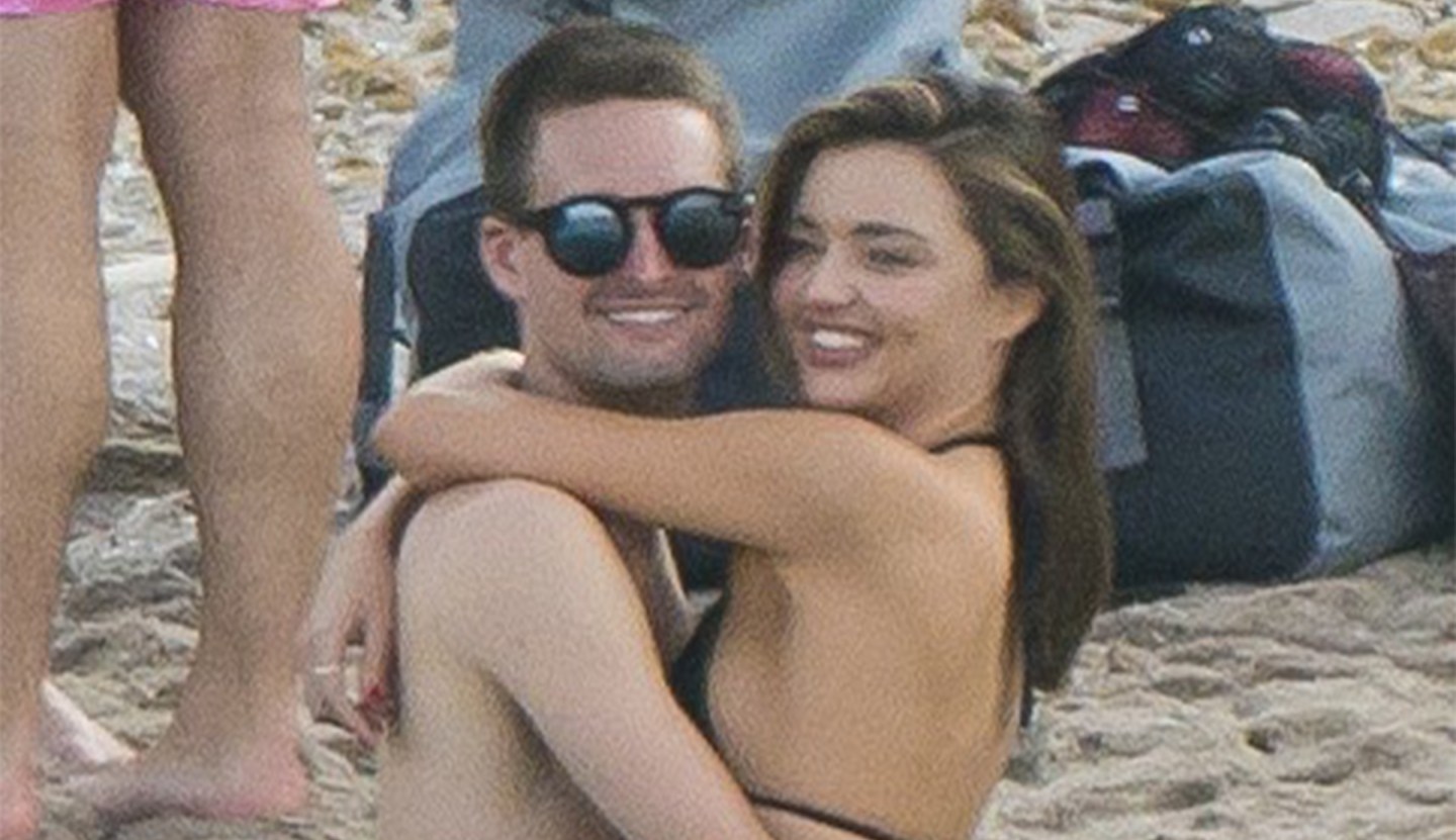 *EXCLUSIVE* Miranda Kerr and Evan Spiegel take their new love to Corsica **USA ONLY** **MUST CALL FOR PRICING**
