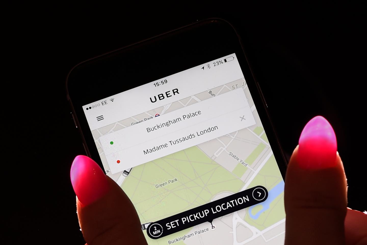 Uber app stock