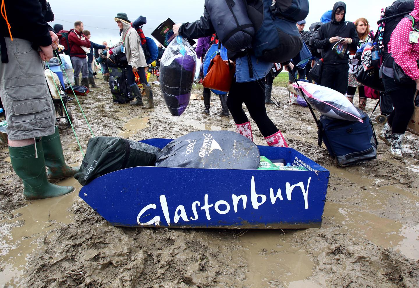 Music Fans Arrive For The Glastonbury Festival