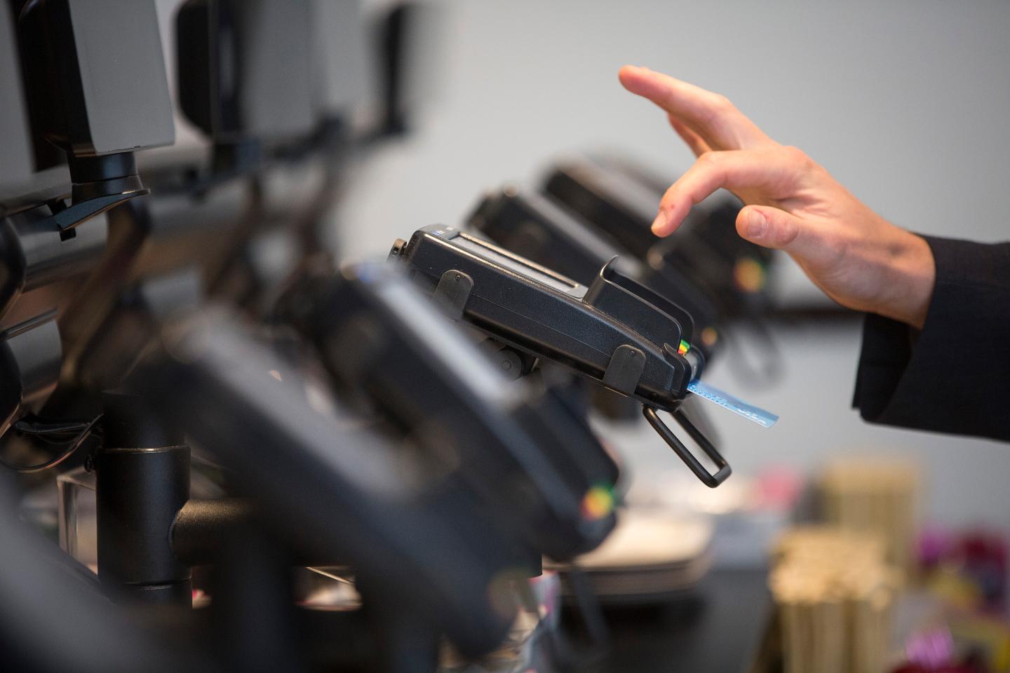 Customers Pay With Contactless Cards