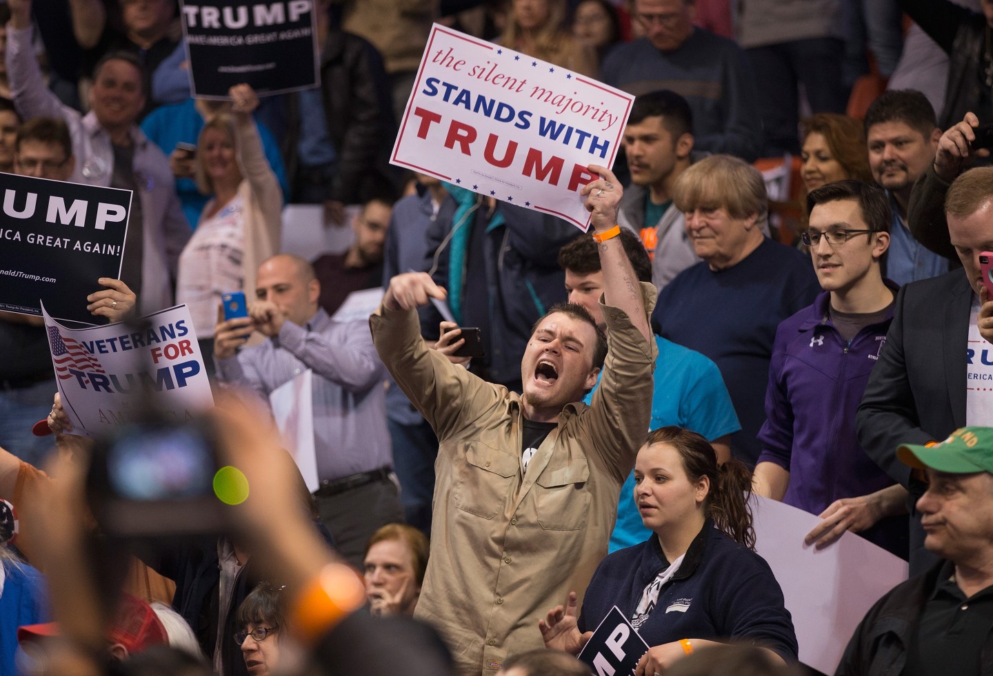 Trump Rally Postponed After Protestors Clash With Supporters