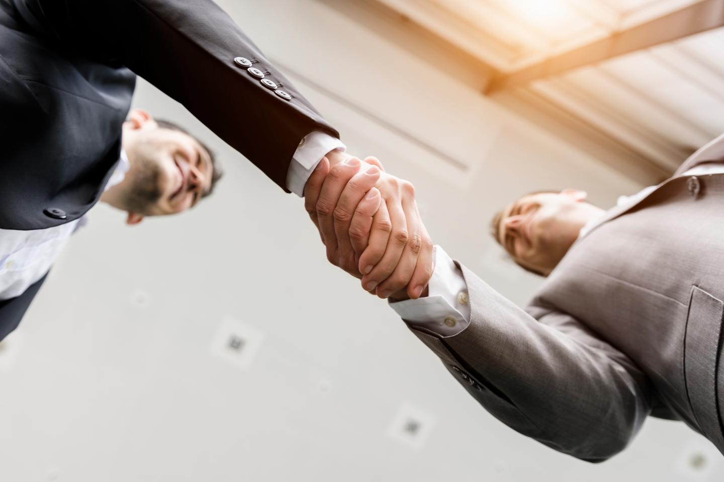 Businessmen shaking hands