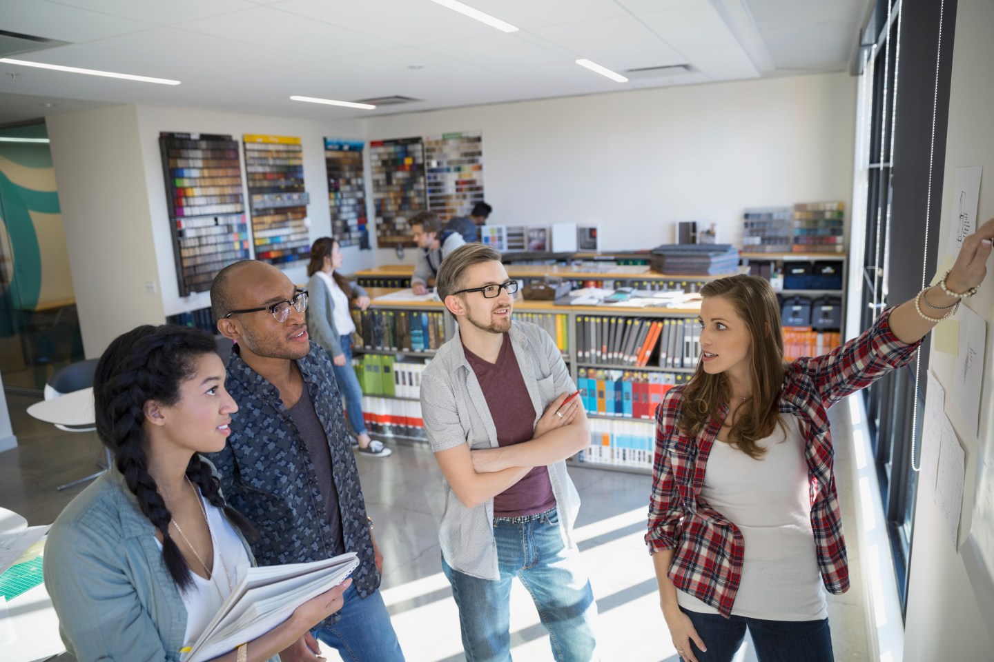 Business people meeting at whiteboard