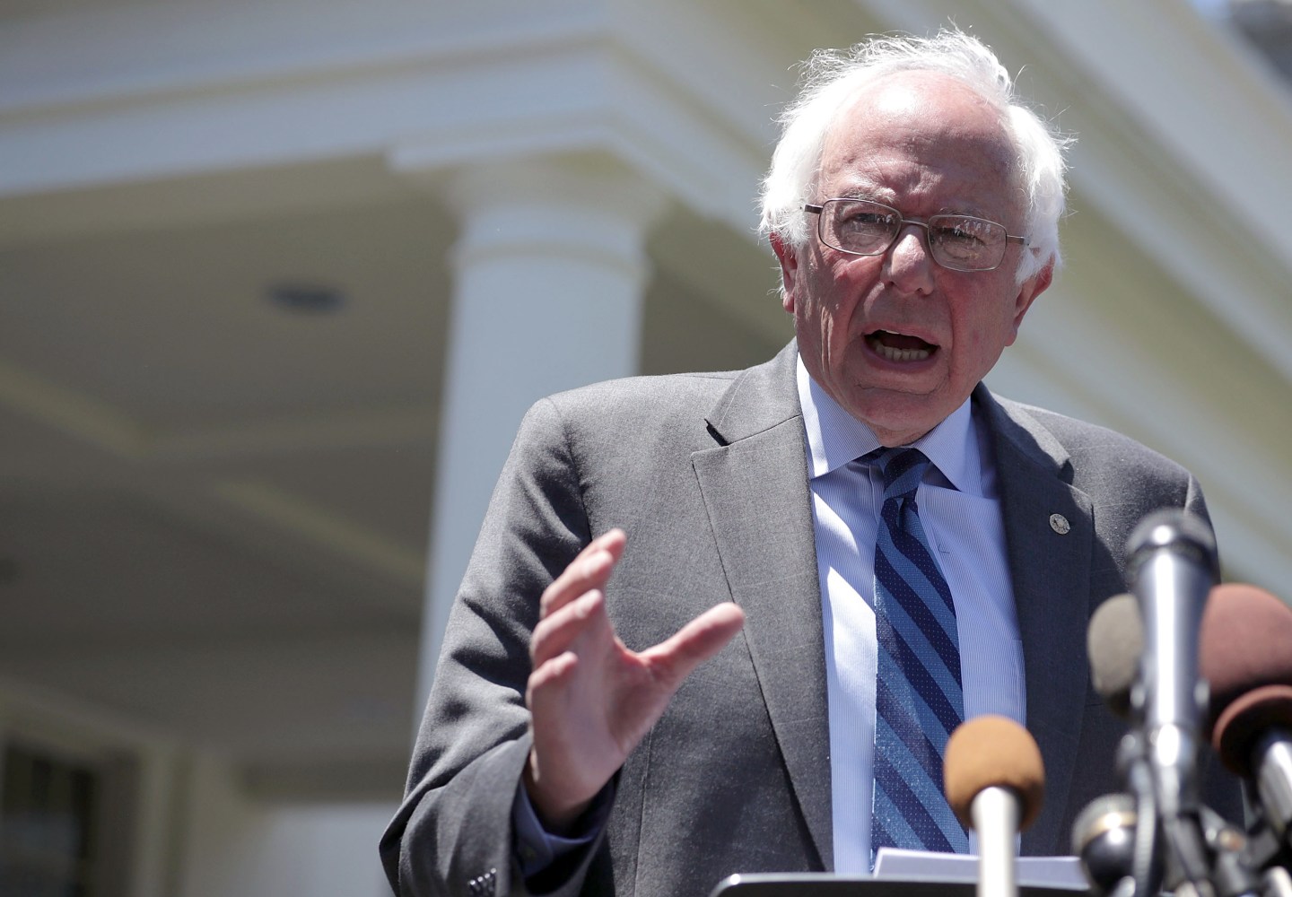 President Obama Meets With Bernie Sanders At The White House