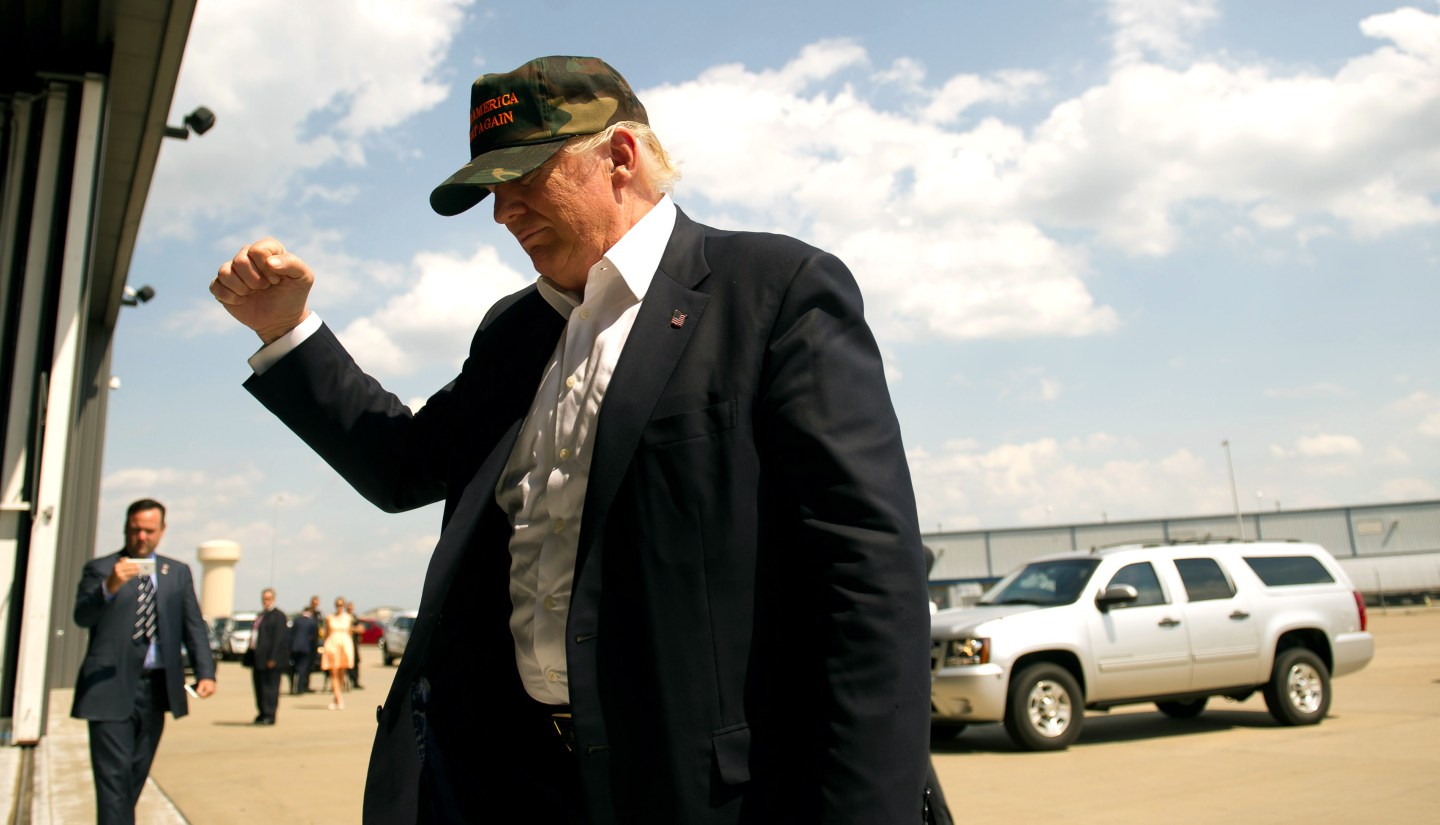 GOP Presidential Candidate Donald Trump Campaigns In Western Pennsylvania