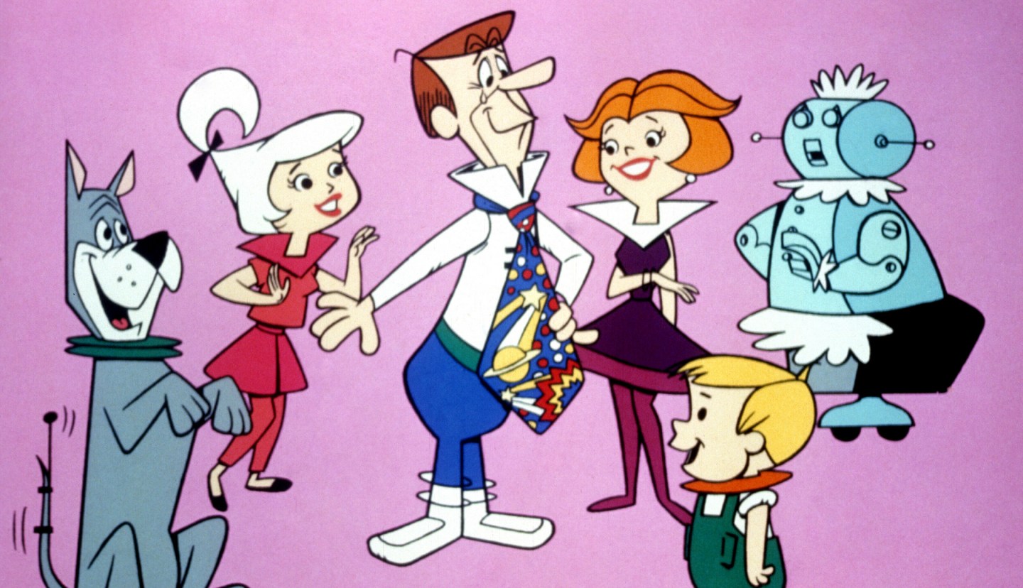 The Jetsons (Syndicated) 1962 - 1988Shown from left: Astro, Judy Jetson, George Jetson, Jane Jetson, Elroy Jetson, Rosie the Robot