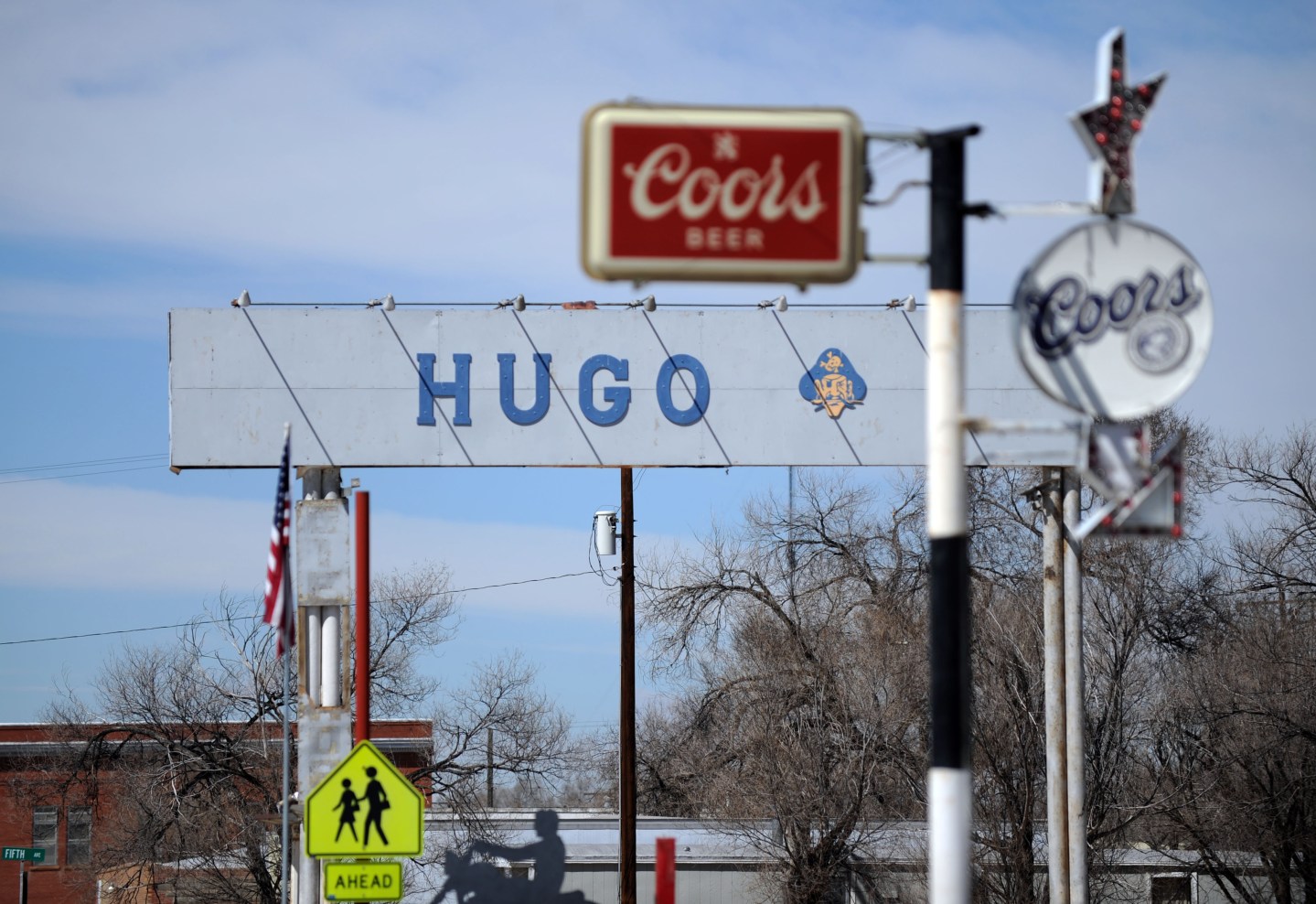 Main street of Hugo. Two elderly people were found dead Wednesday in a home near Hugo after a 16-year-old boy wrecked their truck a few miles away, according to the Colorado Bureau of Investigation. Sheriff's deputies discovered the bodies of a man and a