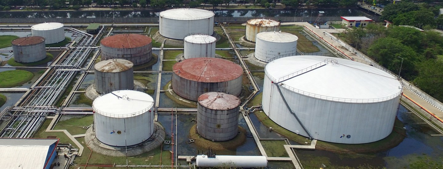 Aerial Views Of PT Pertamina Oil Tankers And Storage Facilities As Indonesia Rejoins OPEC