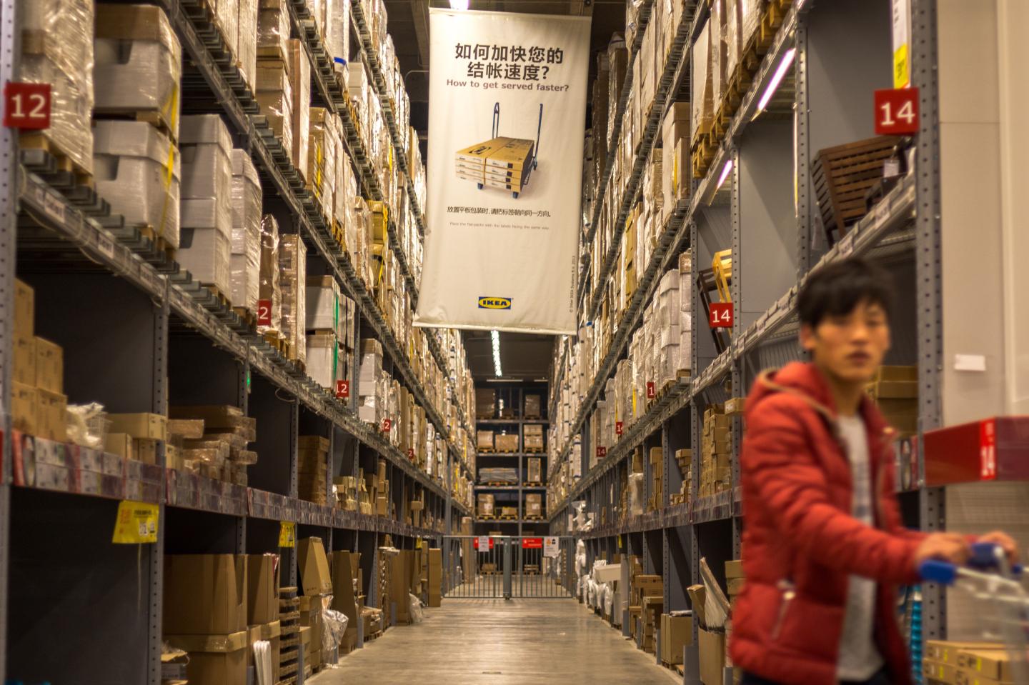 Chinese consumers in Beijing Inter Ikea shopping center.