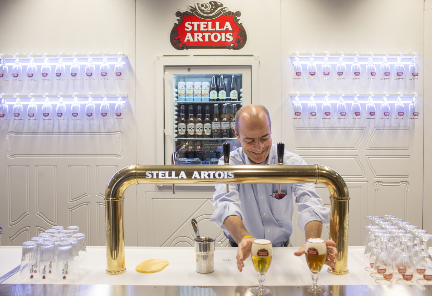 Anheuser-Busch InBev NV Chief Executive Officer Carlos Brito Attends Full Year Results News Conference As Mainstream Beer Demand Dries Up