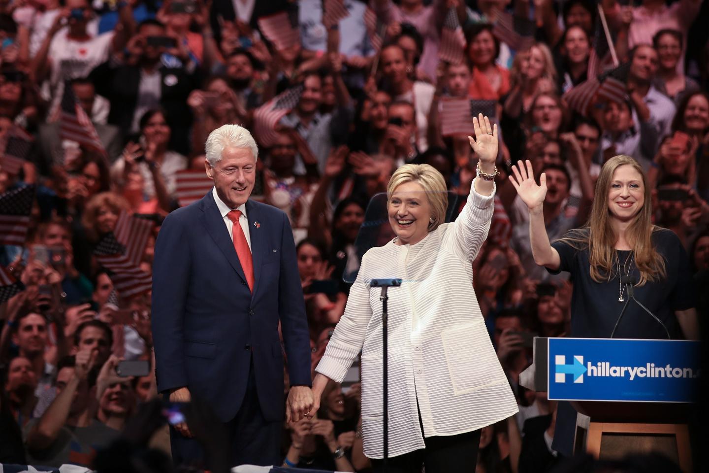 Hillary Clinton Holds Primary Night Event In Brooklyn, New York