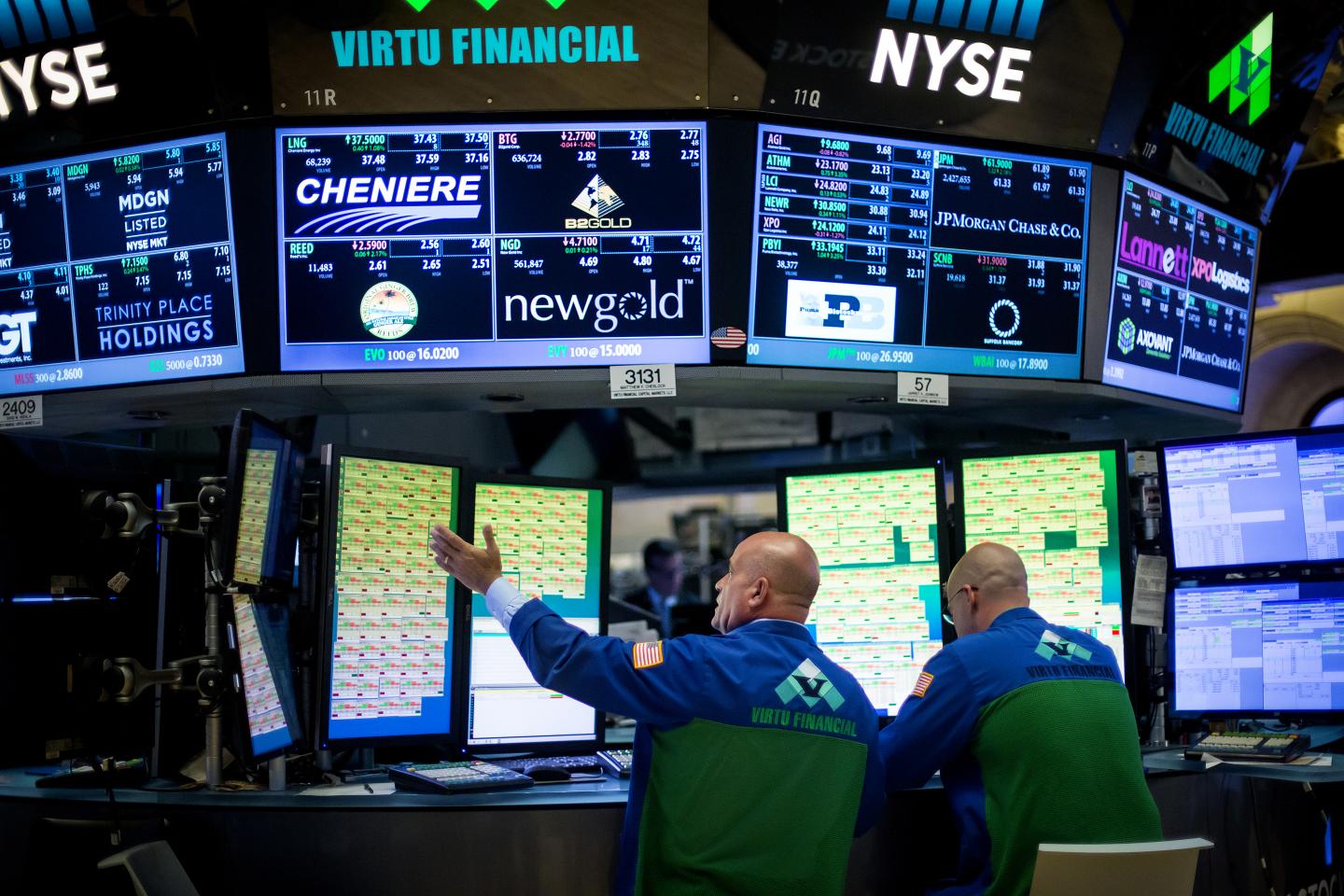 Trading On The Floor Of The NYSE As U.S. Stocks Rise Amid Stronger Job Gains Boost Optimism On Economy