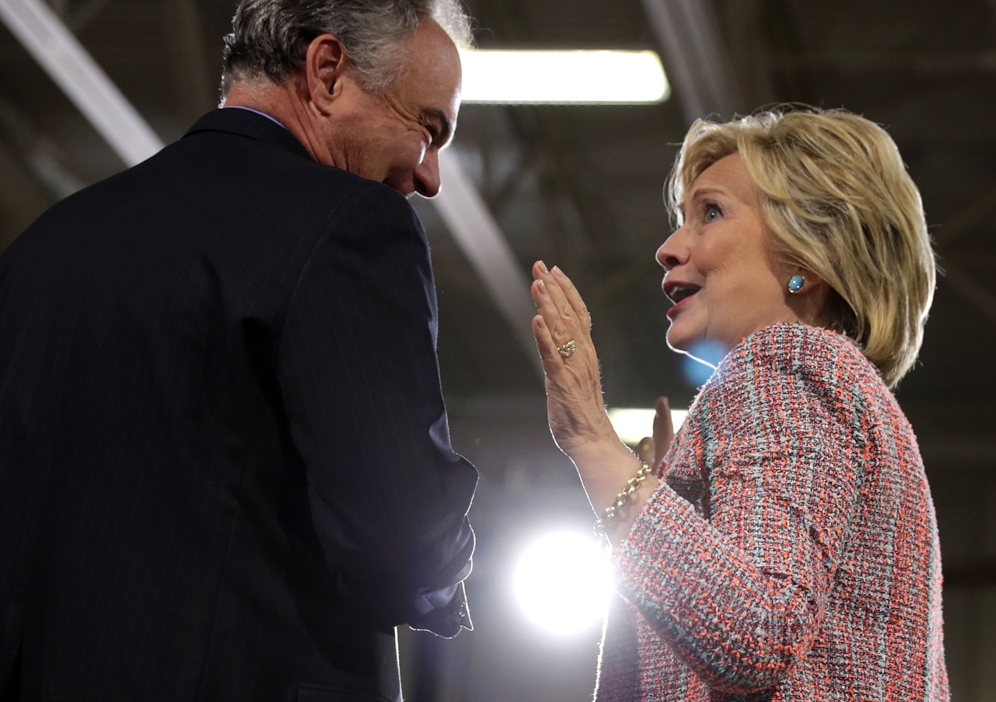 Hillary Clinton Campaigns With Tim Kaine In Virginia