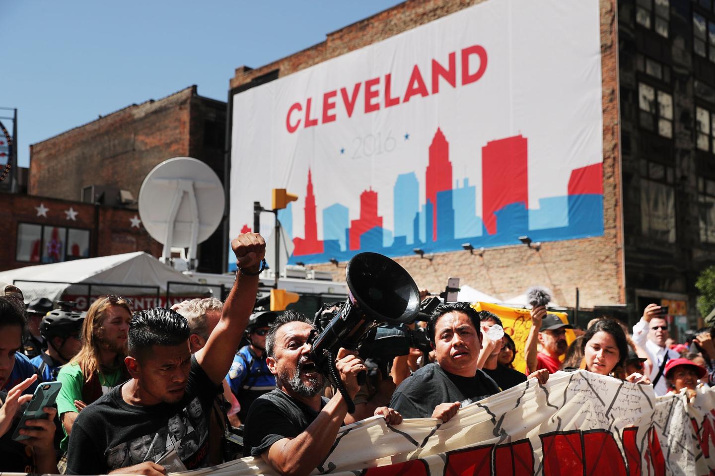Protestors Rally Outside Republican National Convention In Cleveland