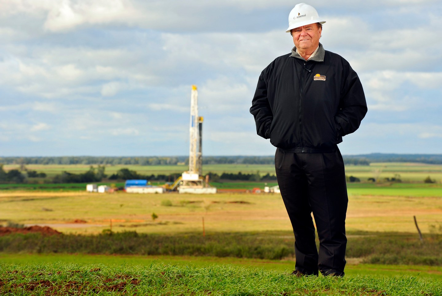 Harold Hamm, chairman of Continental Resources Inc., stands